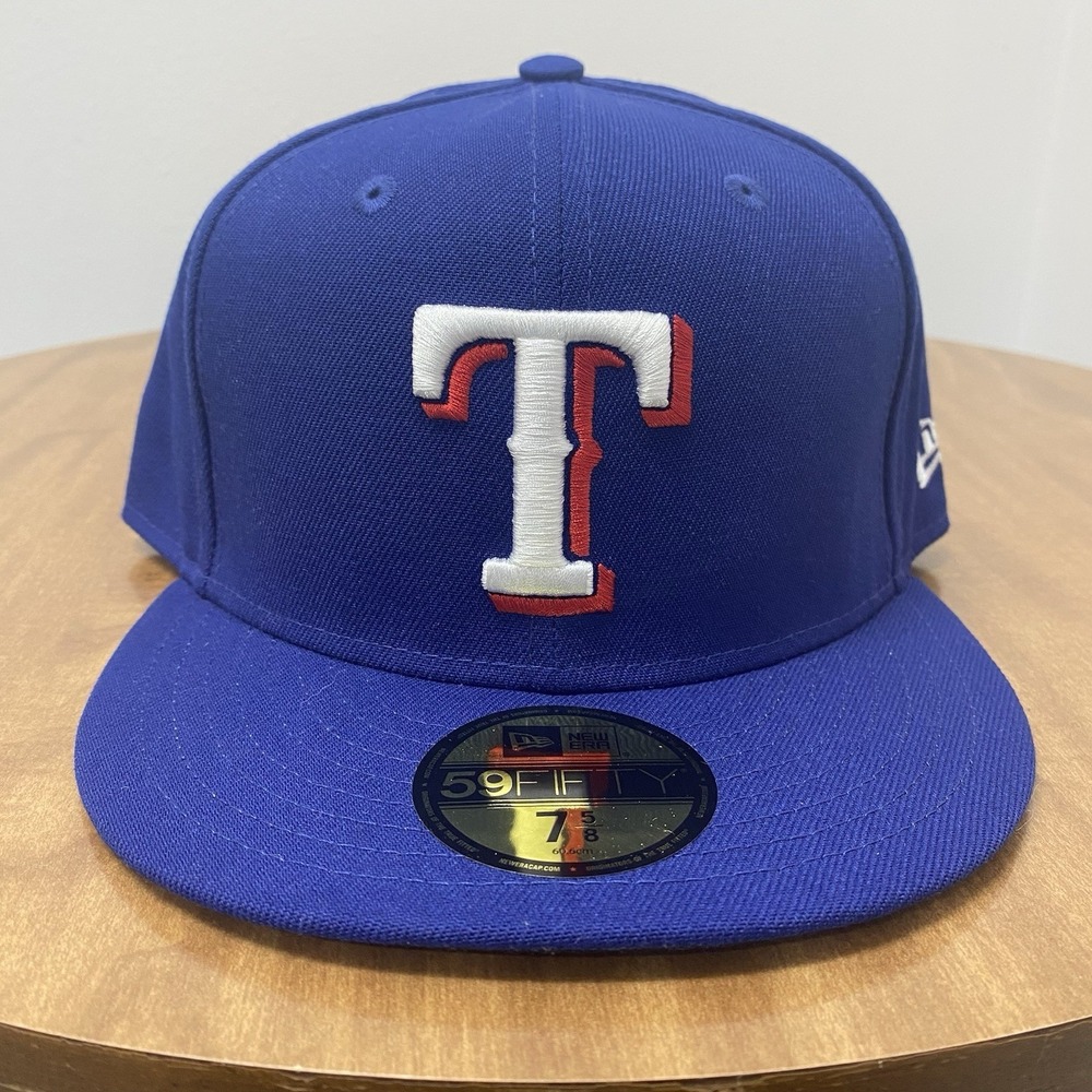 Texas Rangers New‎ Era 59Fifty 7 5/8 Royal Blue On Field Fitted Game Hat cap MLB
